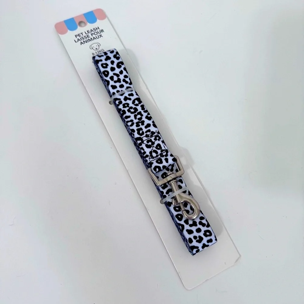 MINISO Pets Leopard Print Dog Leash Large 59in NWT Swivel Clip Animal Print Gear